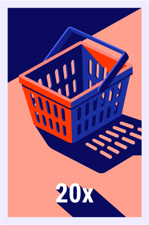 Effettua 20 acquisti nel negozio