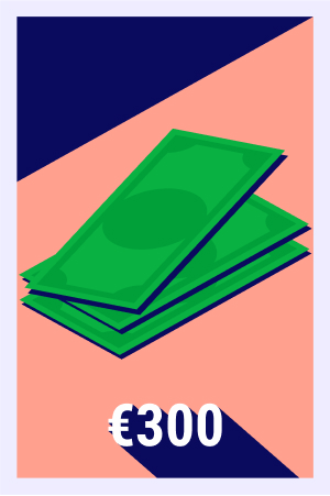 Effettua un deposito di 300 €